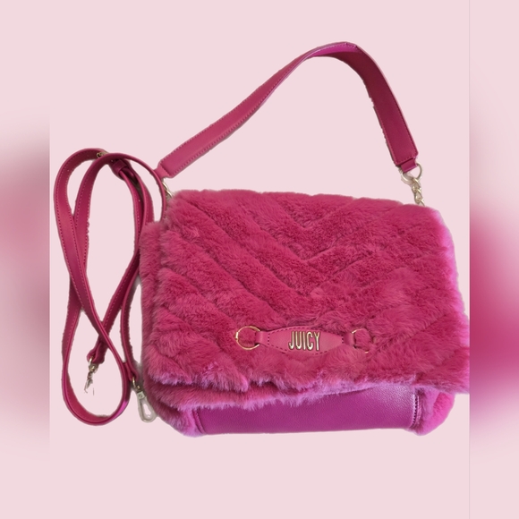 Juicy Couture's Plush "Love On Top" Crossbody Shoulder Bag-NWOT - Picture 5 of 11